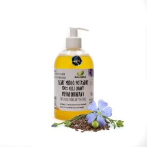 SZARE MYDŁO POTASOWE100% OLEJ LNIANY NIERAFINOWANY 500ml